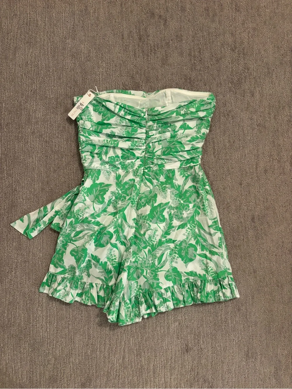 Oliviaceous green tropical romper - Picture 3 of 3